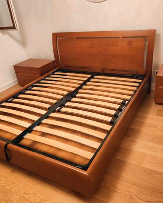 Letto Contenitore in Ciliegio Scuro