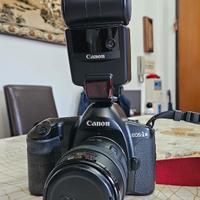 Canon eos 1 n con flah Canon 540 EZ e zoom Canon 3