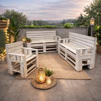 Set panchine e sedia giardino in bancali