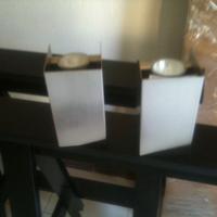 coppia lampade acciaio