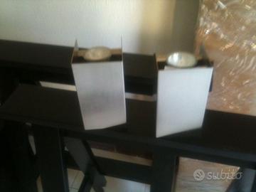 coppia lampade acciaio