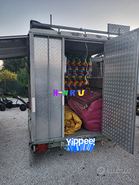 Carrello rimorchio auto furgonato uso speciale