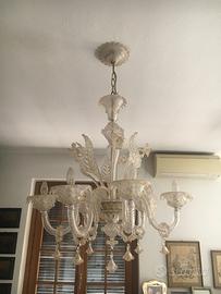 Murano Lampadario originale in vetro  autentico