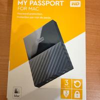 WD My Passport Hard Disk 2,5 Esterno Portatile 3TB