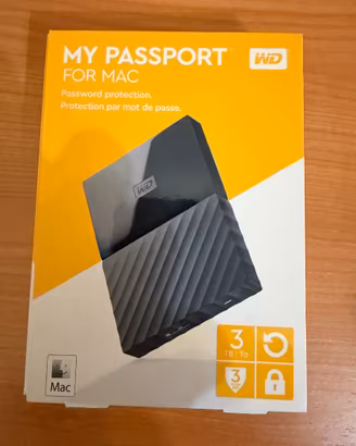 WD My Passport Hard Disk 2,5 Esterno Portatile 3TB