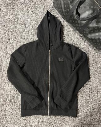 Felpa con zip nera Dior