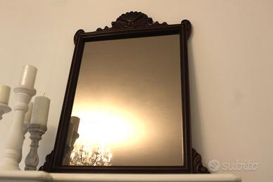 Specchio vintage legno marrone
