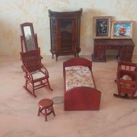 mobili in miniatura in legno 