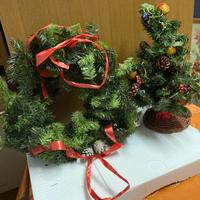 Natale albero e ghirlanda