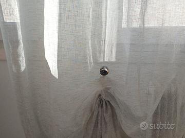 3 tende grigio chiaro con anelli – stile moderno