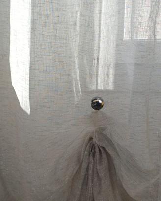 3 tende grigio chiaro con anelli – stile moderno