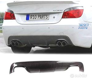 DIFFUSORE BMW E60 E61 LOOK M DOPPIA USCITA CARBONI