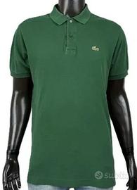 Lacoste Polo Uomo 7 ( 2XL ) Verde Crocodile Cotone