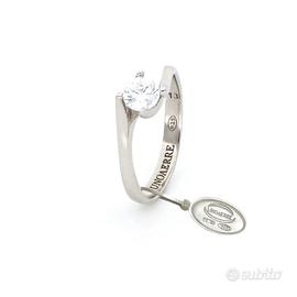 Anello UNOAERRE Solitario in argento bianco 5815
