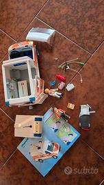 Playmobil Ambulanza+quod,senza scatola.