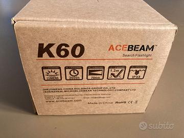 Torcia LED Acebeam K60 5000 Lumen 1 Km