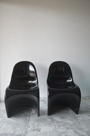 VITRA 2 VERER PANTON in resina nero Lucido Grado B