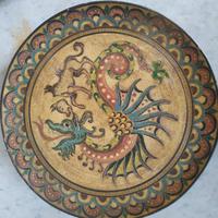 Piatto antico "Folk Art" di Montopoli Arno