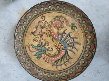Piatto antico "Folk Art" di Montopoli Arno