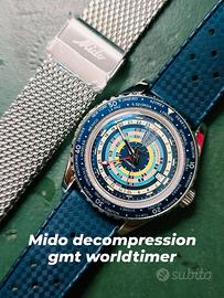 mido decompression Gmt Worldtimer 