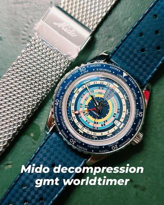 mido decompression Gmt Worldtimer 