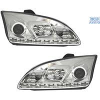 FARI FORD FOCUS 04-08 LUCE DIURNA REALE FONDO CROM
