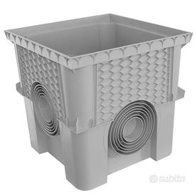 Pozzetto 40x40 in polipropilene PVC con coperchio