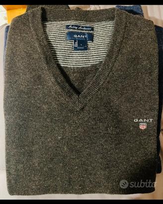 Maglione in lana GANT scollo a V da uomo