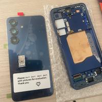 schermo samsung s25 originale blu completo di cop