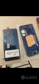 schermo samsung s25 originale blu completo di cop