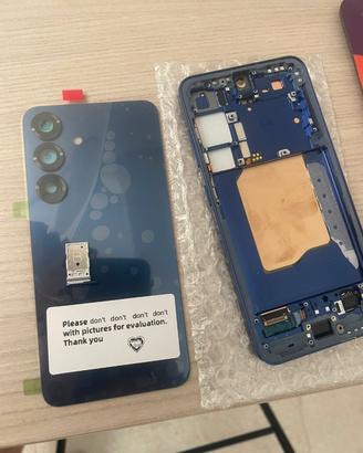 schermo samsung s25 originale blu completo di cop