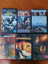 VHS lotto di sei videocassette 