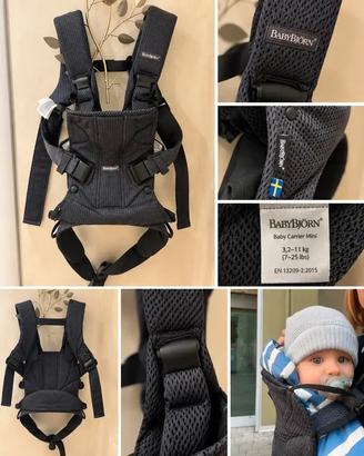 Marsupio BabyBjörn Mini 3D Mesh antracite – 3,2-11