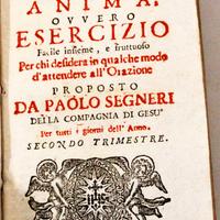 La Manna Dell'Anima - Libro Antico Religione 1745
