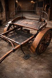 Calesse antico per cavallo con finimenti originali