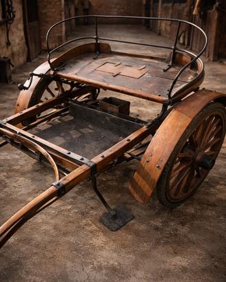 Calesse antico per cavallo con finimenti originali