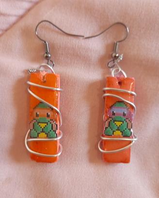 orecchini tartarughe ninja 