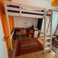 Letto a soppalco Ikea 1 piazza e mezza bianco