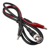 Cavo da spina BNC a coccodrilli Rosso/Nero L=1m