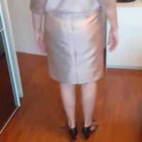 completo cerimonia rosa antico giacca e foulard  