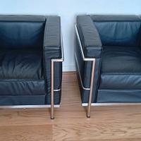 Poltrone pelle nera stile cassina