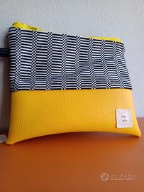 borsetta in tessuto con tracolla, bustina stoffa