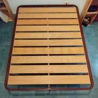 Rete con toghe in legno + materasso come nuovo; mi