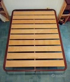 Rete con toghe in legno + materasso come nuovo; mi