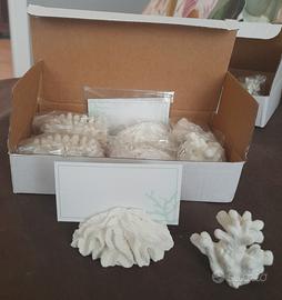 set segnaposti coralli in gesso