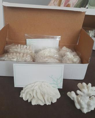 set segnaposti coralli in gesso