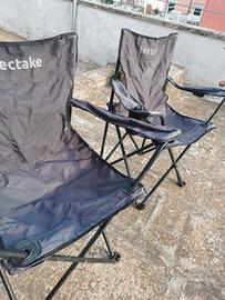 Set 2 sedie da campeggio pieghevoli solo 20 €
