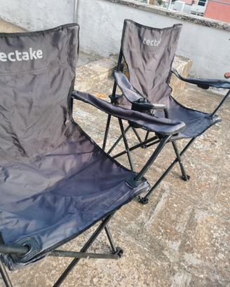 Set 2 sedie da campeggio pieghevoli solo 20 €