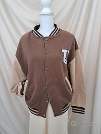 Giacca varsity Subdued marrone e beige taglia s
