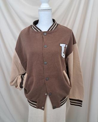 Giacca varsity Subdued marrone e beige taglia s